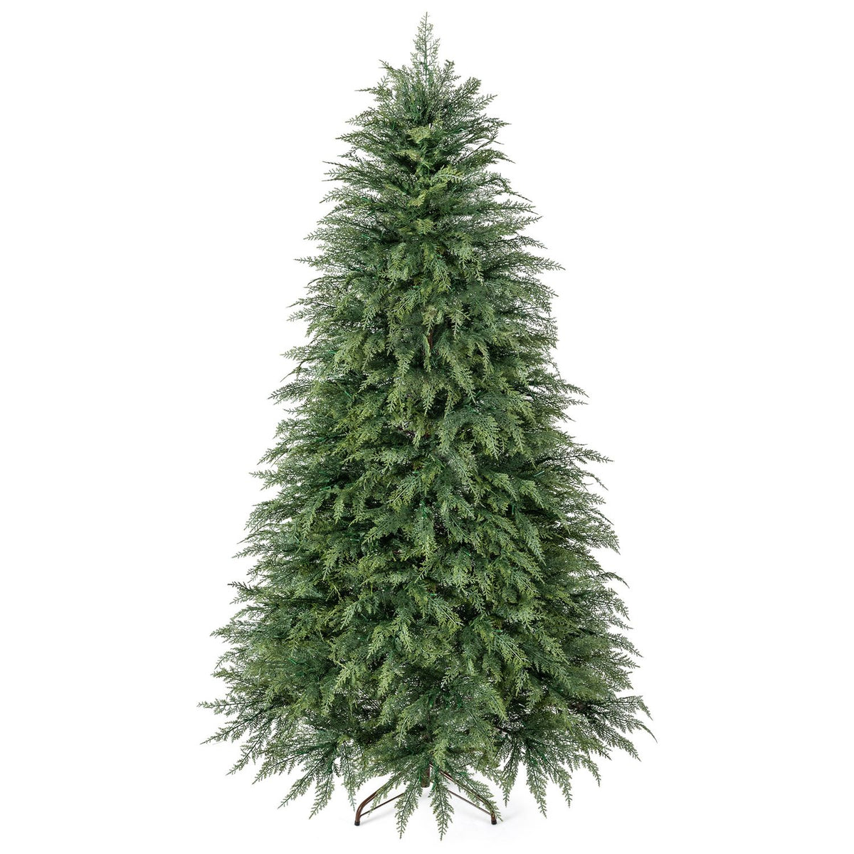 7 ft Artificial Christmas Tree with 406/722/1010/1372 Full Branch Tips and 245/355/435/525 Warm White LED Lights