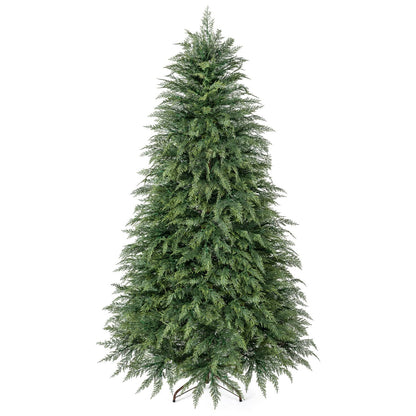 7 ft Artificial Christmas Tree with 406/722/1010/1372 Full Branch Tips and 245/355/435/525 Warm White LED Lights