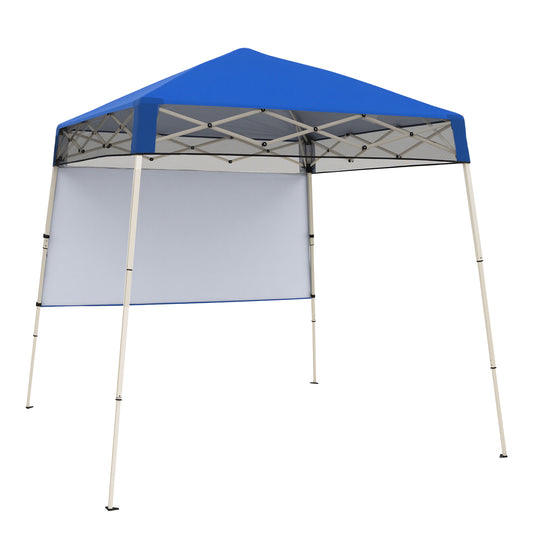 7 x 7 FT Pop-Up Canopy Tent with 1 Push Center Lock for Sports Picnic Camping-Blue