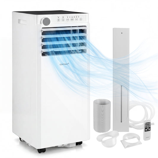 8000 BTU Portable Air Conditioner with Dehumidifier and 24H Timer-White