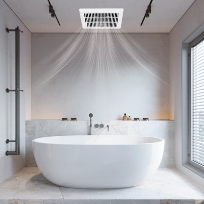 80 CFM Ceiling Mount Bathroom Exhaust Fan with Metal Housing and 4 Inches Duct