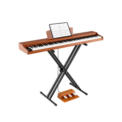 88-Key Keyboard Piano Set with Adjustable Stand-Black