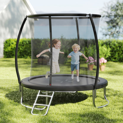 8FT Outdoor Heavy-Duty Recreational Trampoline-Black