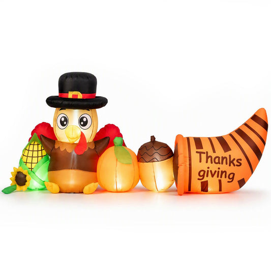 8.3 ft Thanksgiving inflatable turkey with built-in lights, holiday decor for Thanksgiving celebration by Wilsons Home Store