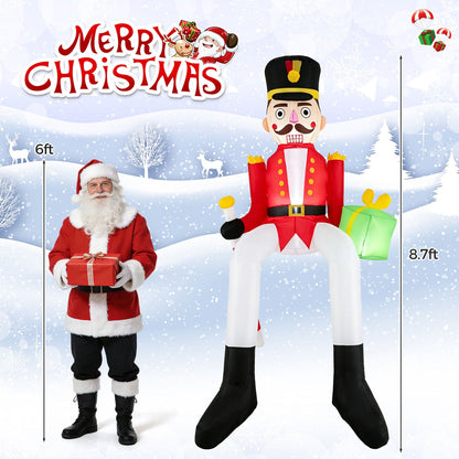 8.7 ft inflatable Christmas nutcracker hanging decoration for holiday decor, featuring festive holiday character from Wilsons Home Store