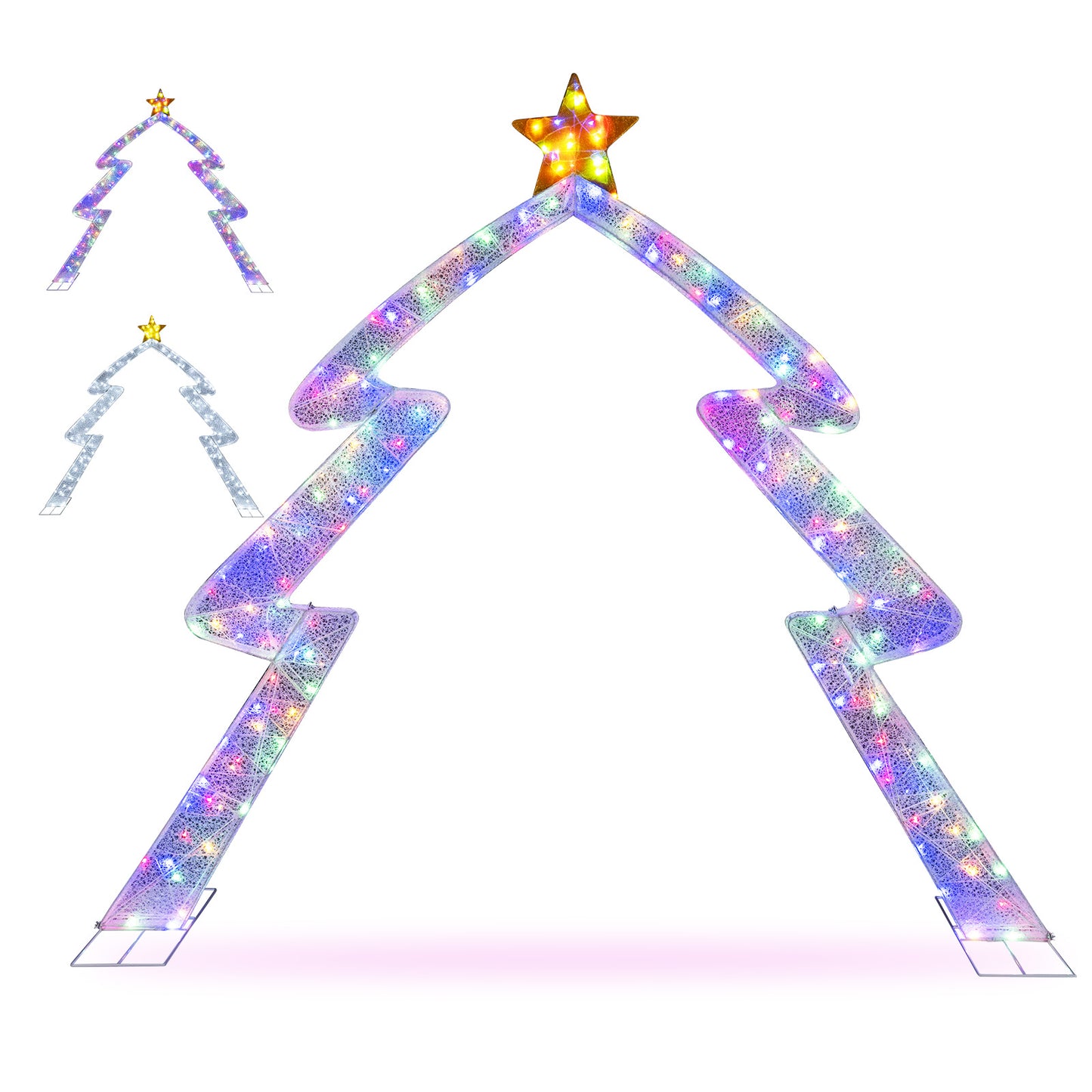 8.8 Feet Christmas Tree-shaped Archway with Top Star