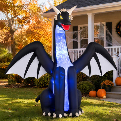 8 FTTall Halloween Inflatables Ice Dragon Outdoor Decoration
