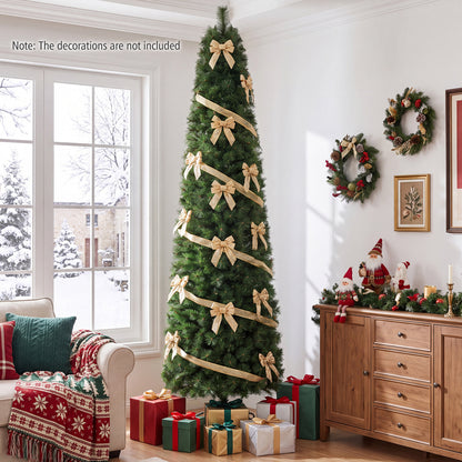 8 FT Artificial Pine Xmas Tree with 575 Full Branch Tips and Realistic Pine Needles