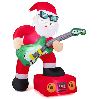 8 FT Christmas Inflatable Decoration Santa Claus Plays Guitar