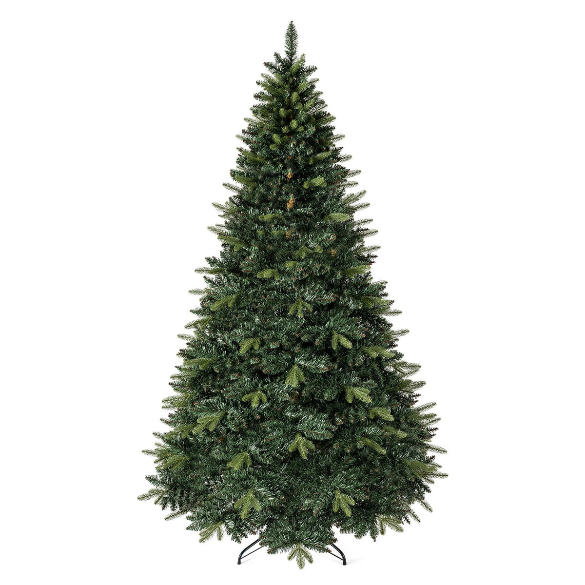 8 FT Artificial Christmas Tree with 1450 Full Branch Tips and Folding Metal Stand