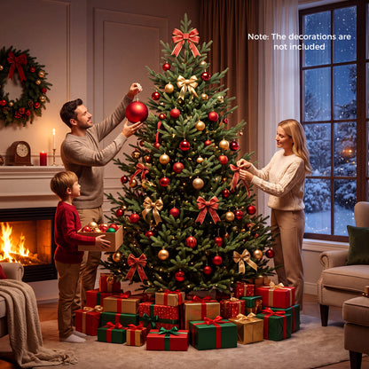 8 FT Pre-Lit Artificial Christmas Tree with 450 Warm White LED Lights