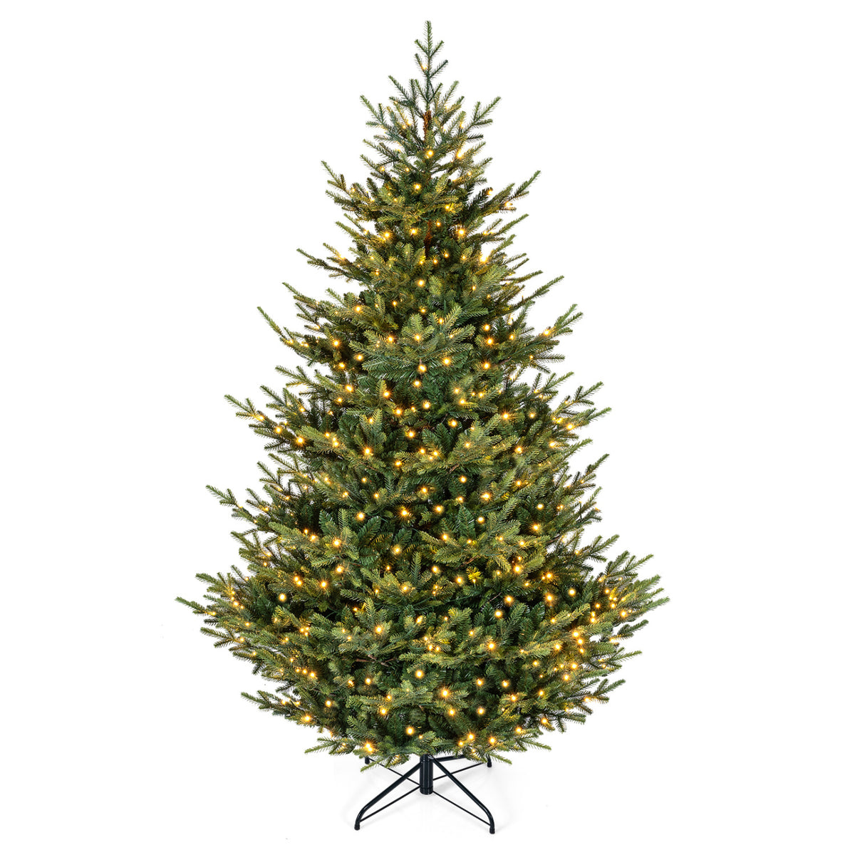 8 FT Pre-Lit Artificial Christmas Tree with 450 Warm White LED Lights