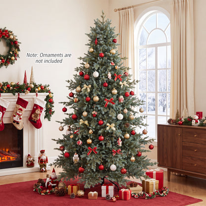 8 FT Pre-Lit Artificial Christmas Tree with 630 Warm White LED Lights