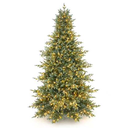 8 FT Pre-Lit Artificial Christmas Tree with 630 Warm White LED Lights
