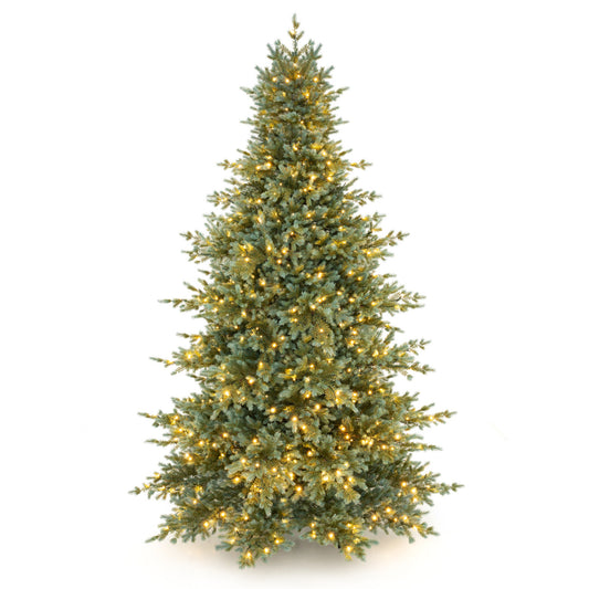 8 FT Pre-Lit Artificial Christmas Tree with 630 Warm White LED Lights