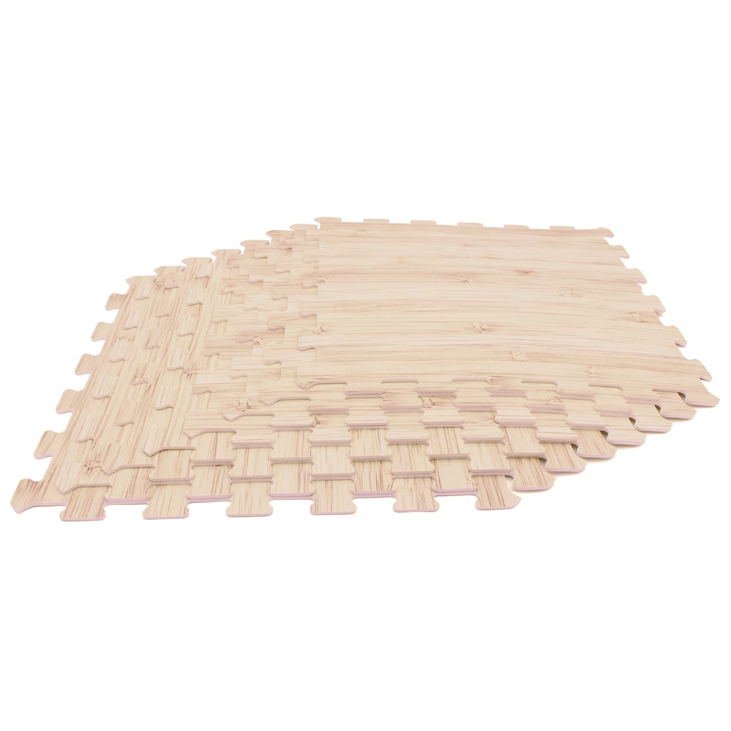 8 Pieces EVA Foam Floor Tiles with Wood Texture