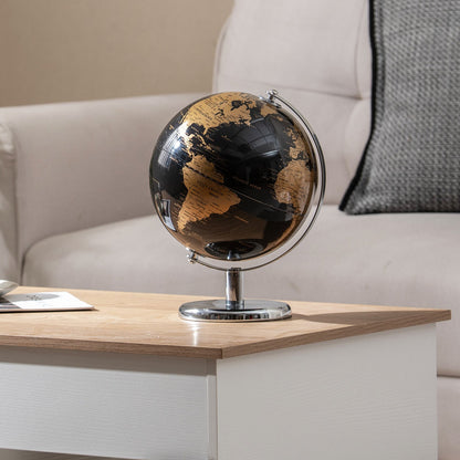 8" World Globe Modern Decorative Tabletop Earth Globe-Golden