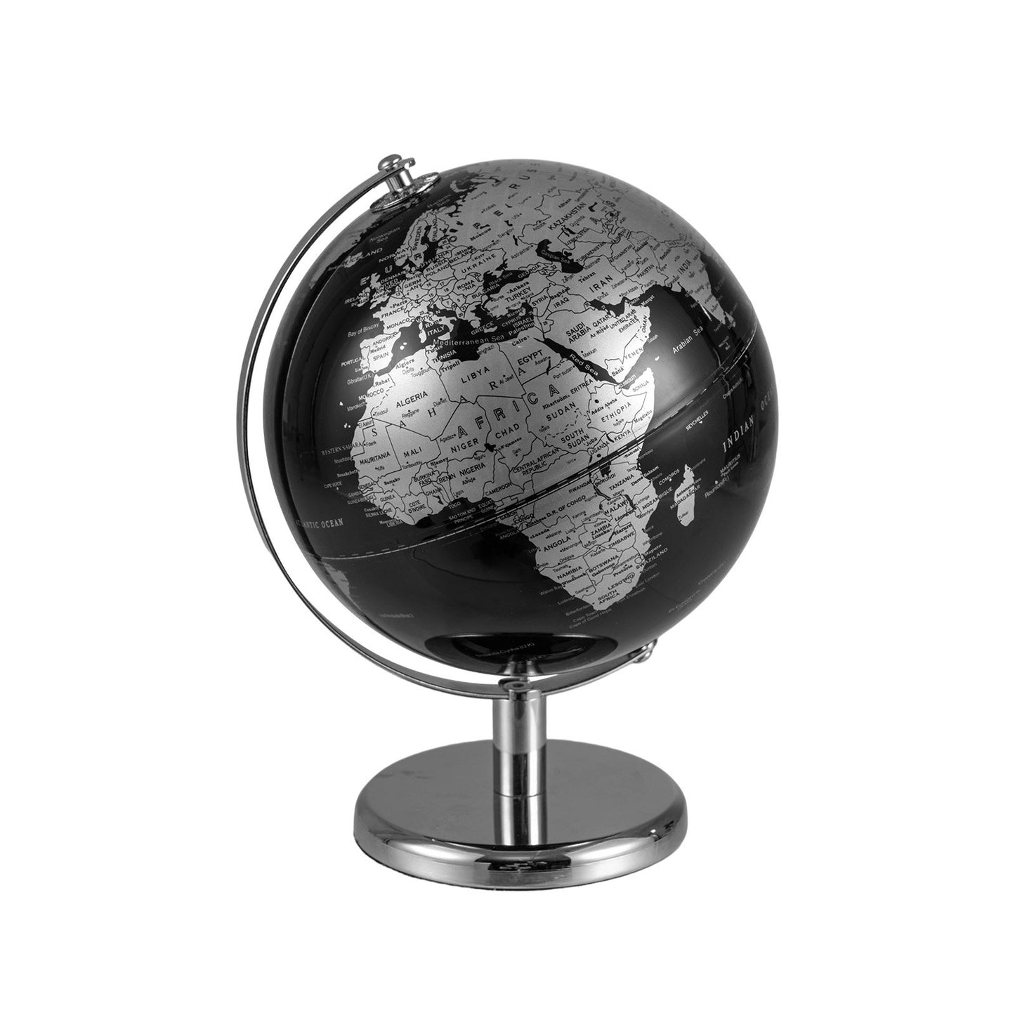 8" World Globe Modern Decorative Tabletop Earth Globe-Golden