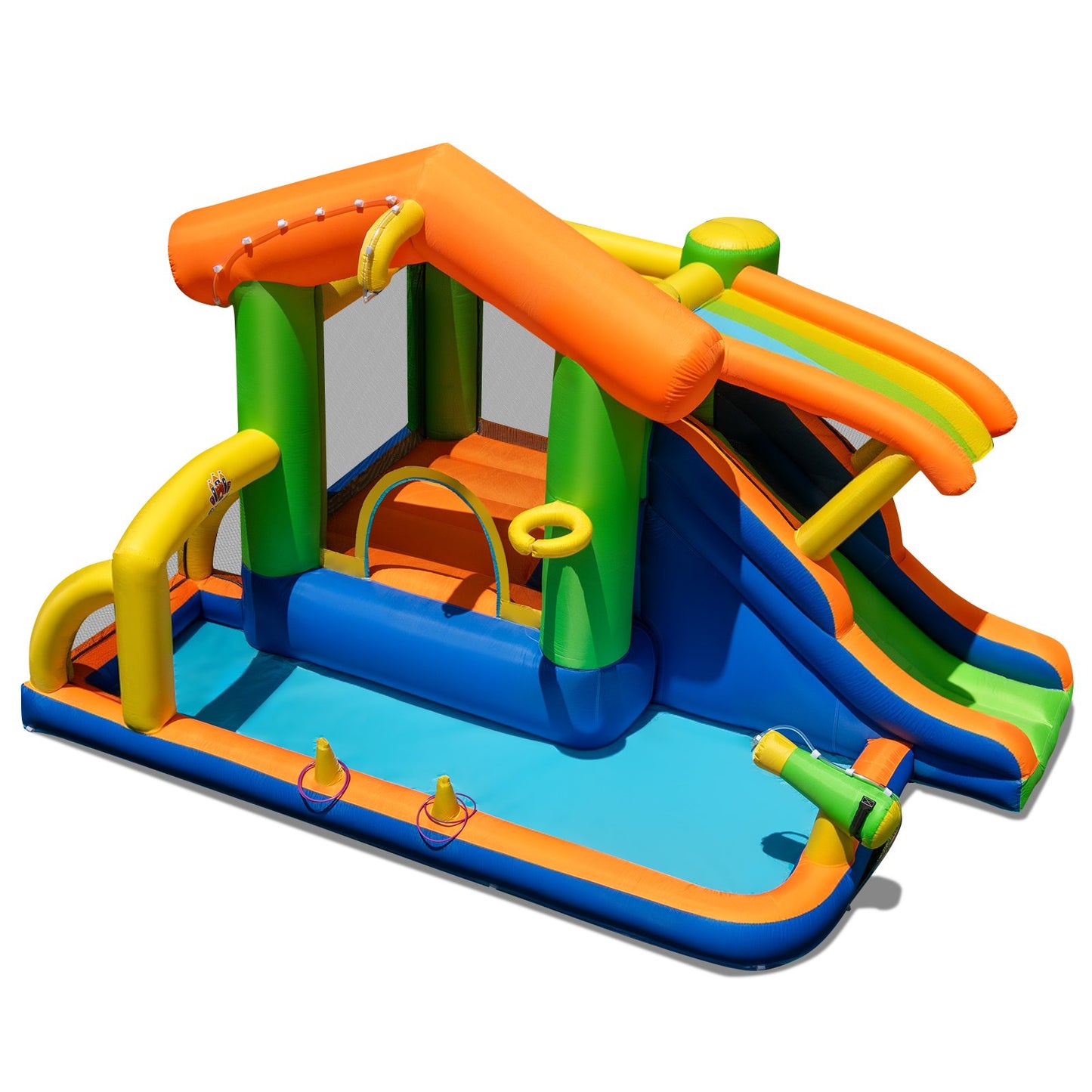 8-in-1 Inflatable Bounce House Water Park without Blower