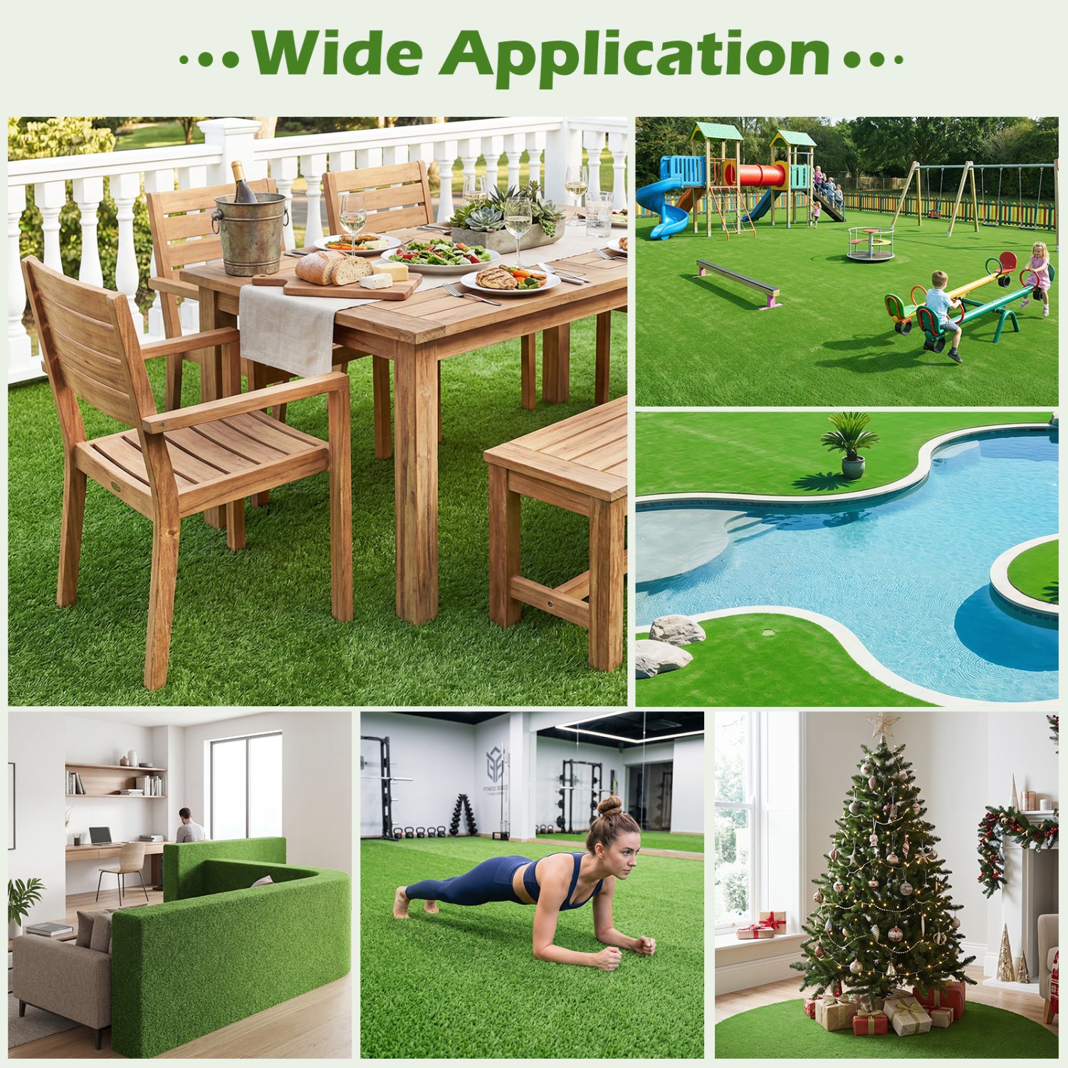 8x5 feet artificial turf rug with low 0.3-inch pile height, outdoor decorative grass by Wilsons Home Store