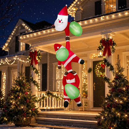 9.2 ft hanging Christmas inflatable decoration by Wilsons Home Store, indoor and outdoor holiday decor with festive lights and characters.