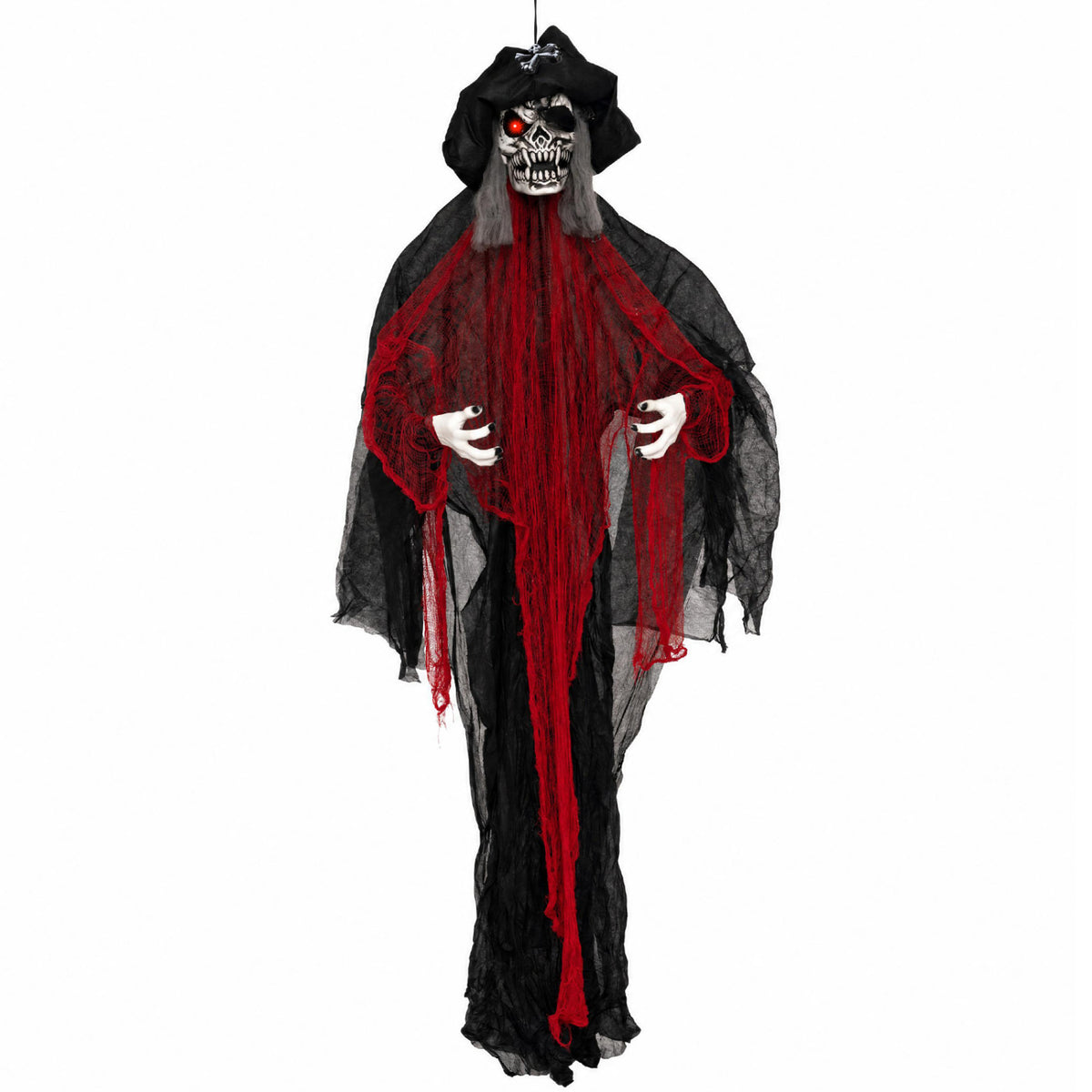 9.4 Ft Animated Halloween Hanging Undead Pirate Decoration