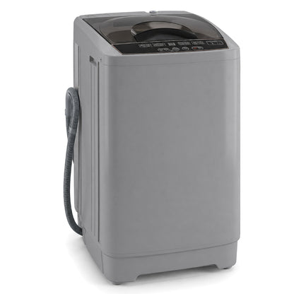 9.93 lbs Full Automatic Washing Machine with 8 Preset Programs-Gray
