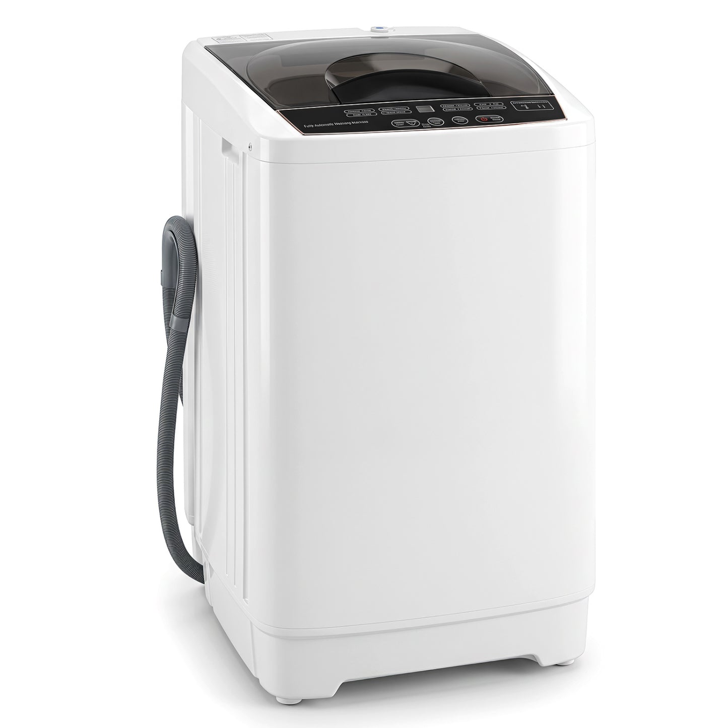9.93 lbs Full Automatic Washing Machine with 8 Preset Programs-Gray