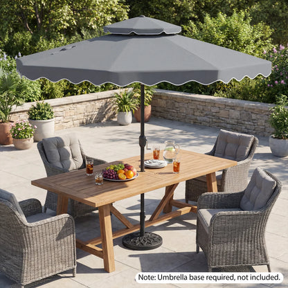 9 Feet Patio Umbrella with Push Button Tilt and Crank-Coffee