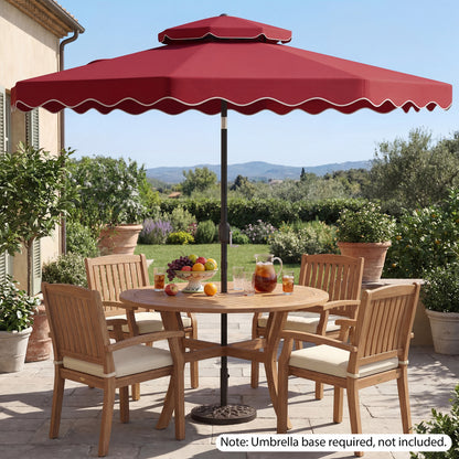 9 Feet Patio Umbrella with Push Button Tilt and Crank-Coffee