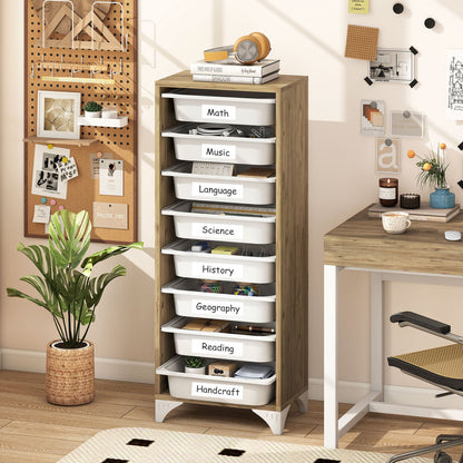 Wooden 9-tier fruit and vegetable storage rack by Wilsons Home Store, freestanding kitchen pantry organizer cabinet.
