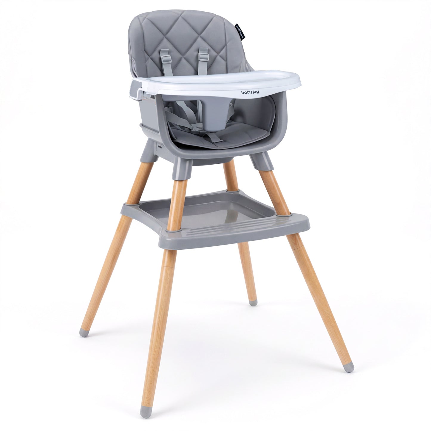 9-in-1 Convertible High Chair for Babies and Toddlers with Seat Cushion-Black