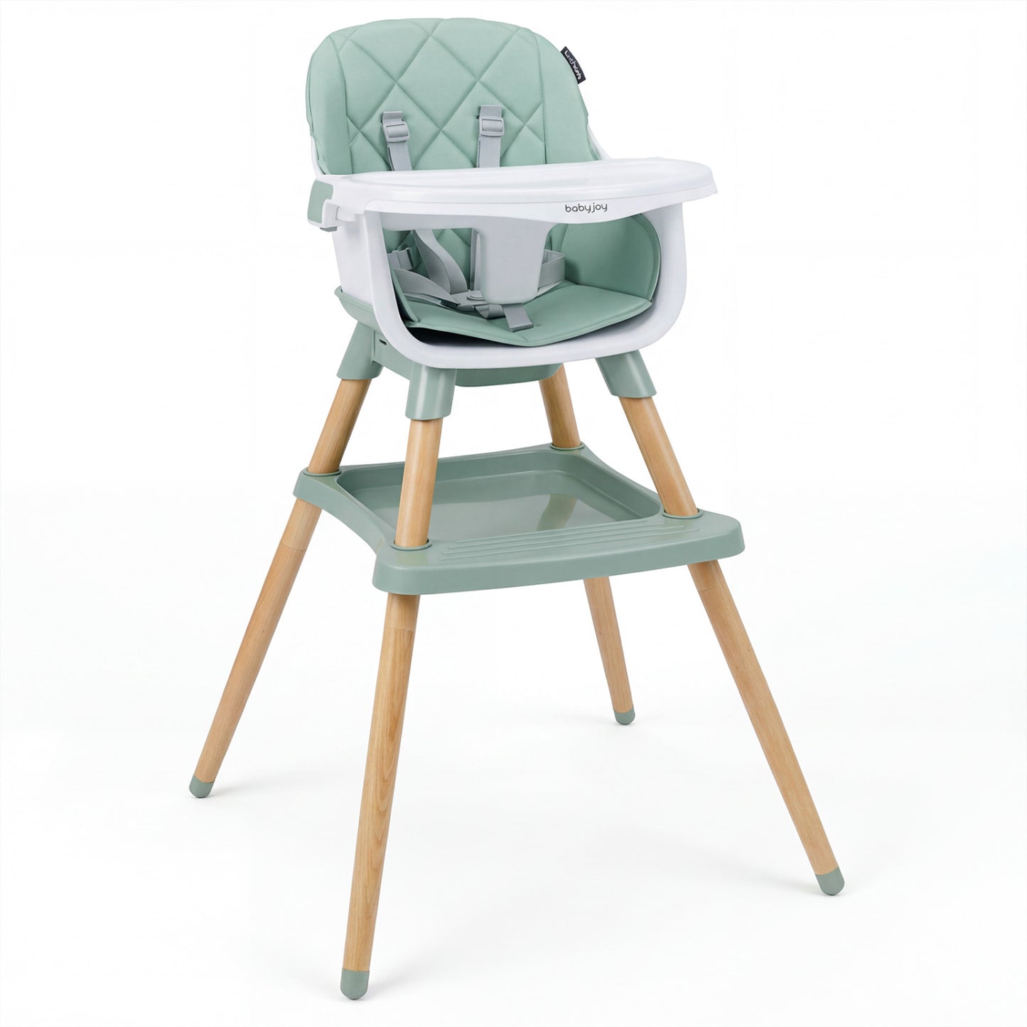 9-in-1 Convertible High Chair for Babies and Toddlers with Seat Cushion-Black