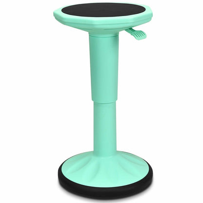 Adjustable Active Learning Stool Sitting Home Office Wobble Chair with Cushion Seat -Black
