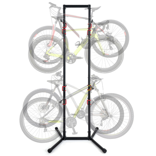 Adjustable Bike Storage Rack with Vertical Stand for 4 Bikes and Garage
