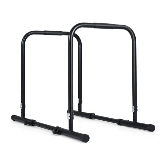 Adjustable Dip Bar Station with 660 LBS Capacity for Calisthenics and Strength Training-Black