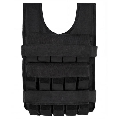 Adjustable Weighted Vest for Men and Women with Removable Iron Weights-Black