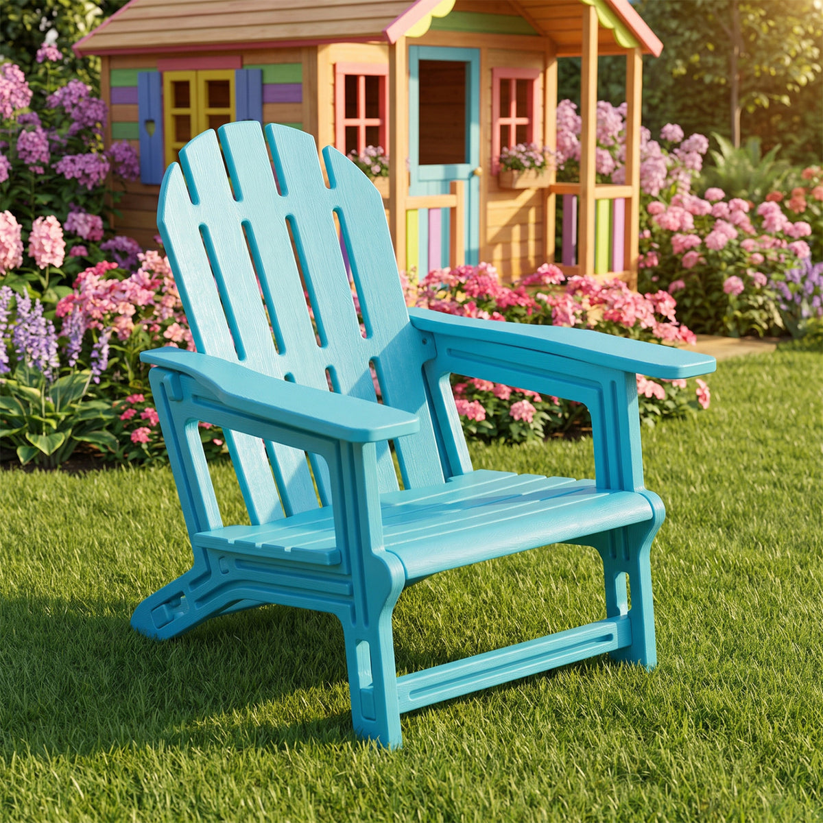 All-Weather Outdoor Kids Patio Seating with Ergonomic Design-Pink