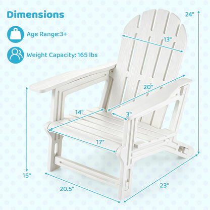 All-Weather Outdoor Kids Patio Seating with Ergonomic Design-Pink
