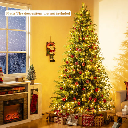 Artificial Christmas Tree with LED Lights and PVC Mixed Branch Tips-8 Feet