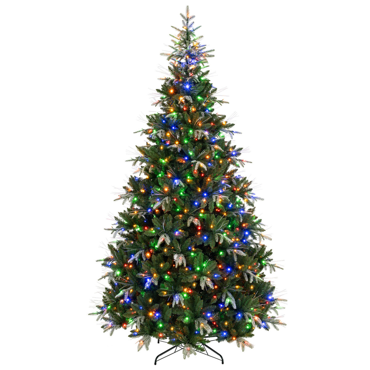 Artificial Christmas Tree with Full Branch Tips and Dual-Color LED Lights-9 Feet
