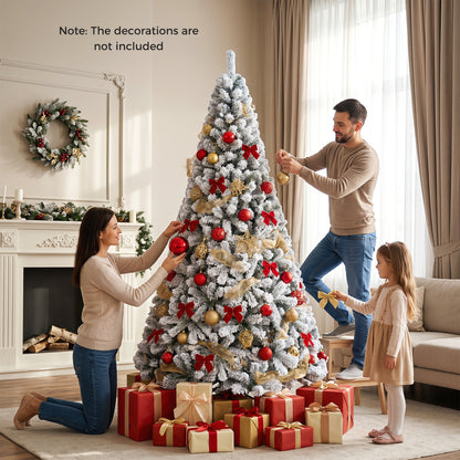 Artificial Snow-Flocked Christmas Tree with Branch Tips-M
