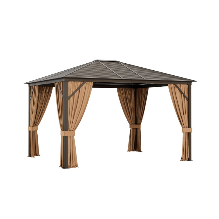 Backyard Retreat Pro Set: All-Weather Gazebo and Dining Combo for Ultimate Outdoor Living