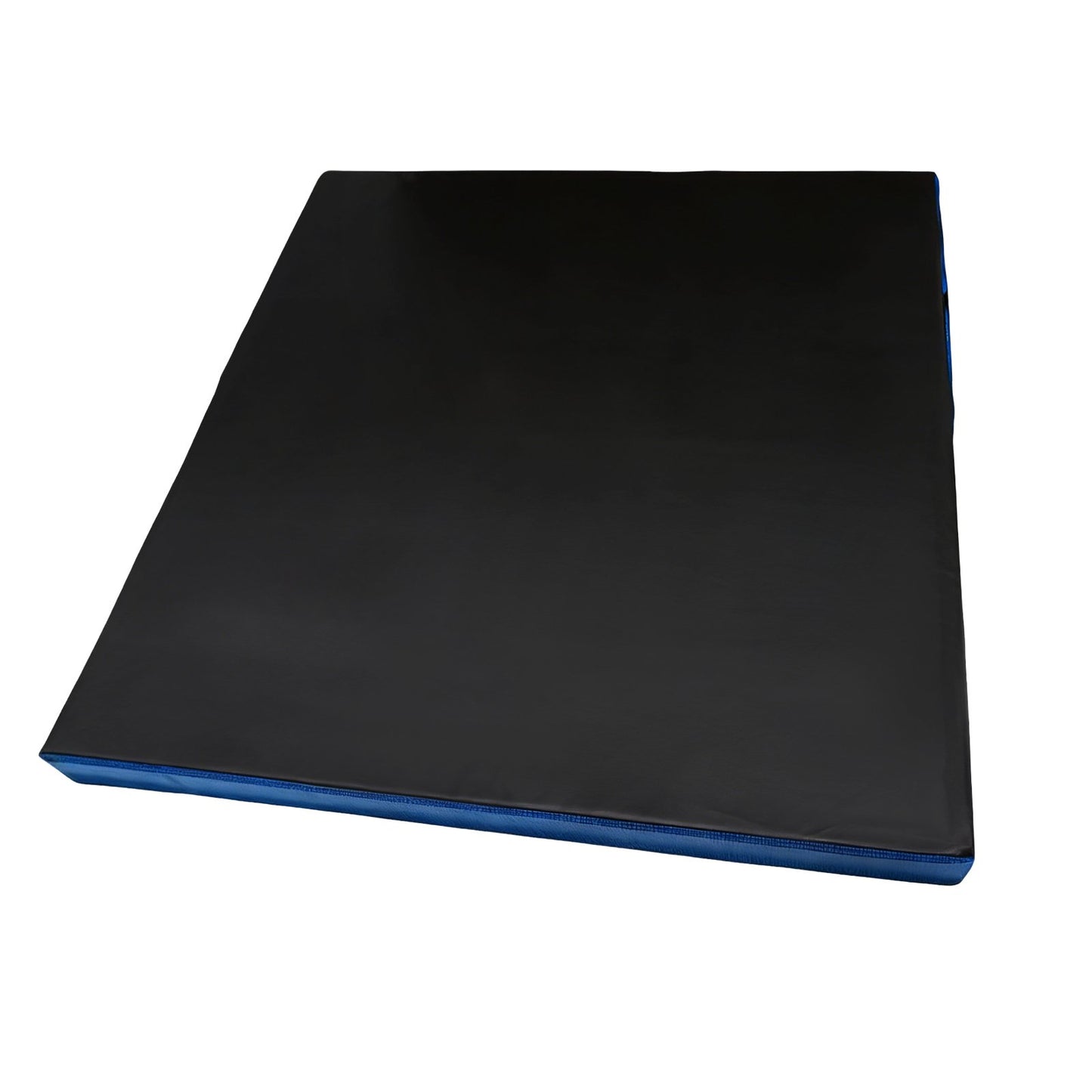 Bi-Fold Gymnastics Mat Thick Folding Exercise Mat with Carrying Handles-Black