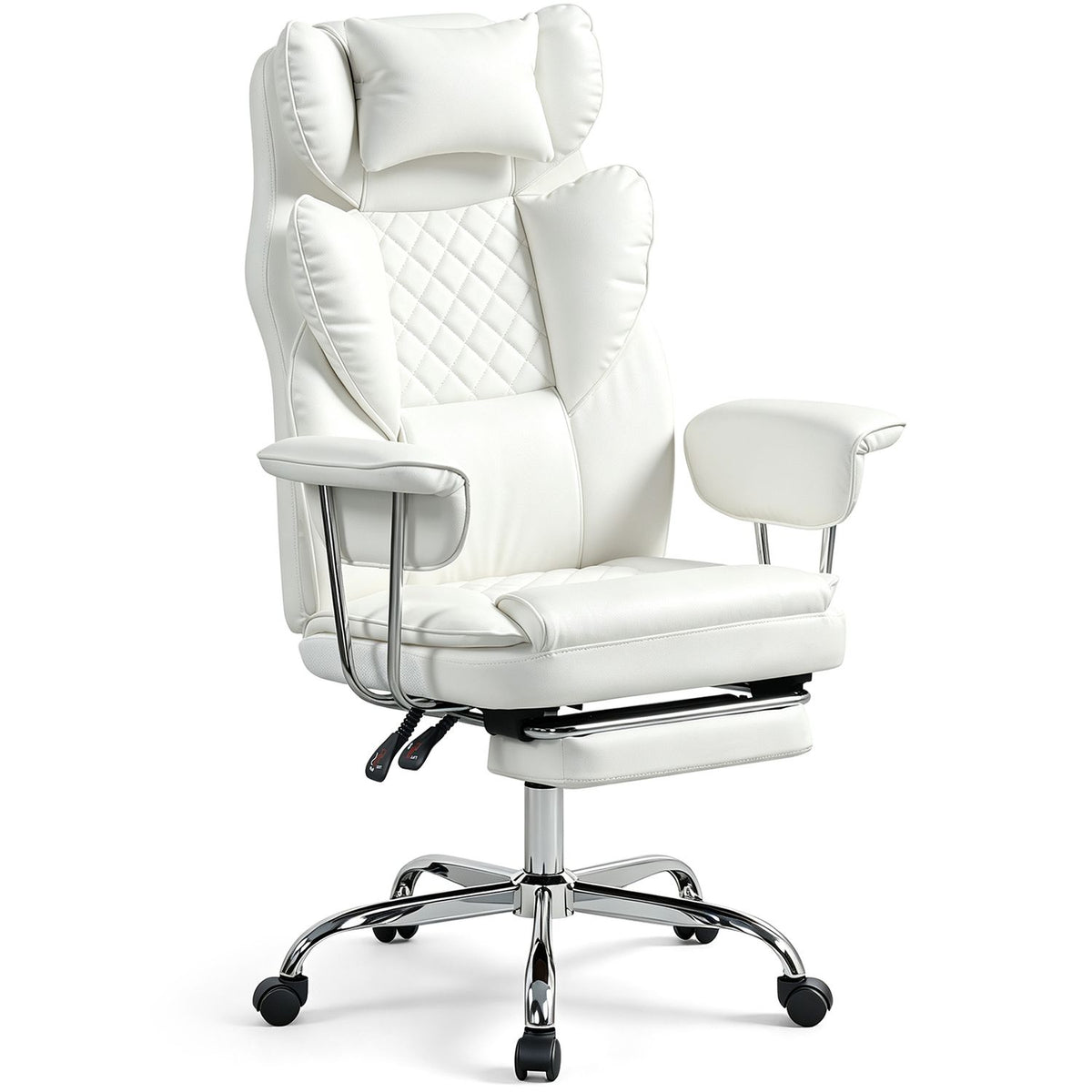 Big and Tall Executive Office Chair with Lumbar Support and Adjustable Seat-Black