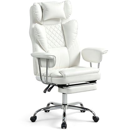 Big and Tall Executive Office Chair with Lumbar Support and Adjustable Seat-Black
