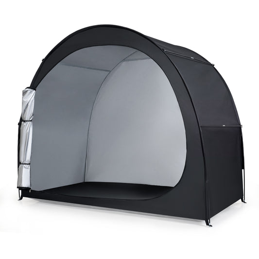 Bike Storage Tent Portable Bicycle Shed with Waterproof PU Coated Oxford Fabric-Black