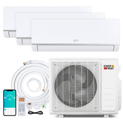 Blast Pro 28000 BTU 3 Zone 20 SEER2 Mini Split AC with Heat Pump-9K + 9K + 18K