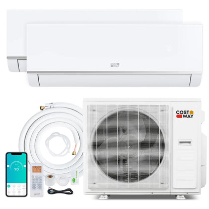 Blast Pro 38000 BTU 2 Zone 20 SEER2 Mini Split AC with Heat Pump-18K + 24K