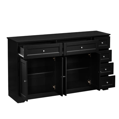 Buffet Sideboard 59" Modern Coffee Bar Station Console Table-Black